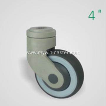 4 Inch Hollow Rivet Swivel TPR PP Material Medical Caster